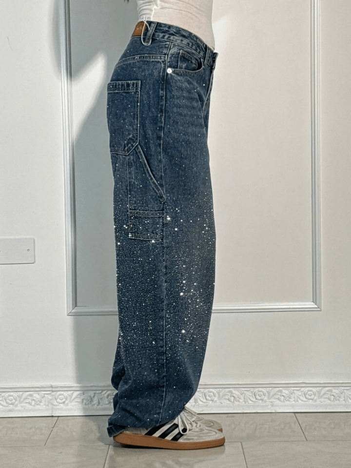 Delaney | Loose Fit Glitter Jeans