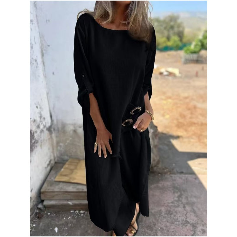 Velora | New Cotton-Linen Dress + Pants - Comfortable Two-Piece Set